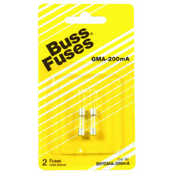 Bussmann 0.2 amps 250 volts Glass Fast Acting Glass Fuse 2 pk