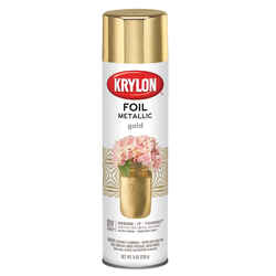 Krylon Foil High Gloss Gold Metallic Spray Paint 8 oz