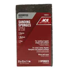 Ace 5 in. L X 3 in. W X 1 in. T 60/80/120 Grit Assorted Extra Large Sanding Sponge