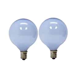 GE Lighting Reveal 40 watts G16.5 Incandescent Bulb 220 lumens Warm White Globe 2 pk