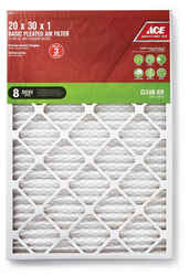 Ace 20 in. W X 30 in. H X 1 in. D Cotton 8 MERV Pleated Air Filter