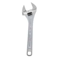 Channellock 1.38 in. Metric and SAE Adjustable Wrench 10 in. Chrome Vanadium Steel 1 pk