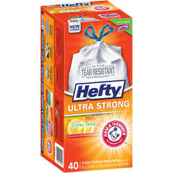 Hefty Ultra Strong 13 gal. Kitchen Trash Bags Drawstring 40 pk