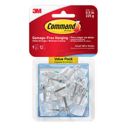 3M Command Small Hook 1-5/8 in. L Plastic 40 pk