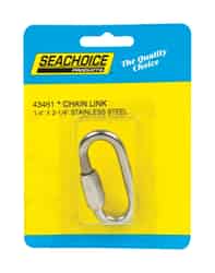 Seachoice Polished Stainless Steel 2-1/4 in. L x 1/4 in. W Chain Link 1 pc.