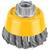 DeWalt 3 Dia. x 5/8 in. in. Carbon Steel Cup Brush 1 pc.