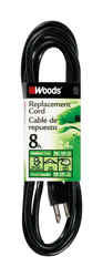 Woods 16/3 SJTW 125 volts 8 ft. L Power Cord