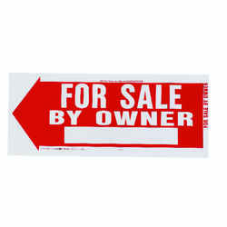 Hy-Ko English For Sale by Owner 10 in. H x 24 in. W Sign Plastic