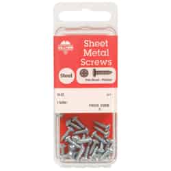 HILLMAN 4 x 1/2 in. L Pan Head Zinc-Plated Steel Sheet Metal Screws 25 per box Phillips