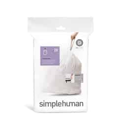 simplehumann Custom Fit Code D 5.3 gal. Trash Bag Liner Drawstring 20 pk