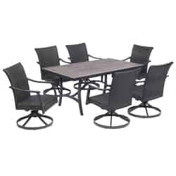 Living Accents Avalon 7 pc Brown Wicker Dining Set