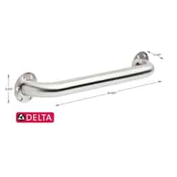 Delta Stainless Steel Stainless Steel Grab Bar 3 in. H x 3 in. W x 18 in. L