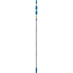 Unger Telescoping 6-16 ft. L X 1 in. D Aluminum Extension Pole Silver/Blue