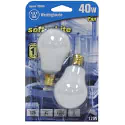 Westinghouse 40 watts A15 Incandescent Bulb 325 lumens Soft White A-Line 2 pk