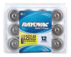 Rayovac D Alkaline Batteries 1.5 volts 12 pk Clamshell