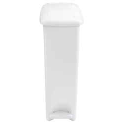 Rubbermaid White Slim Step Wastebasket 45 qt.