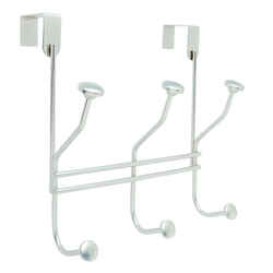 Amerock 9-5/16 in. L Silver Steel Medium Over the Door Multiple Hook 1 pk