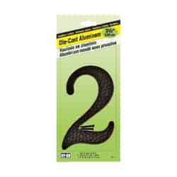 Hy-Ko 3-1/2 in. Aluminum Black Nail-On 2 Number