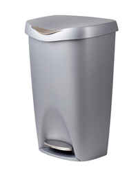Umbra 13.2 gal. Gray Brim Step On Wastebasket