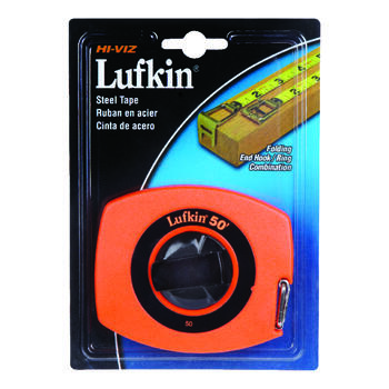 Lufkin 50 ft. L x 0.38 in. W 1 pk Orange Tape Rule