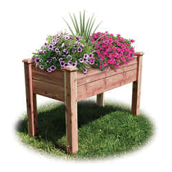 Redy-Garden 32 in. H x 24 in. W x 32 in. H x 24 in. W x 48 in. L Red Raised Bed Cedar Elevated G