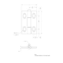 Ace 2.750 in. W X 1 in. L Bright Brass Brass Narrow Hinge 2 pk