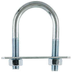 Hampton 3/8 in. x 1-3/8 in. W x 2-1/2 in. L Coarse Zinc-Plated Steel U-Bolt