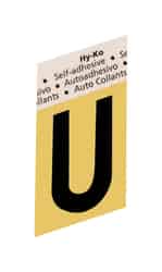 Hy-Ko Aluminum Black U Letter Self-Adhesive 1-1/2 in.