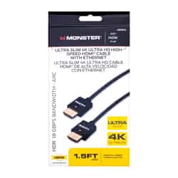 Monster Cable Just Hook It Up 1-1/2 ft. L High Speed Cable with Ethernet HDMI