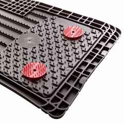 WeatherTech Trim-To-Fit Black Rubber Auto Floor Mats 4 pk 27 in. 19 in.