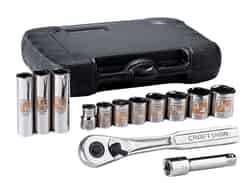 Craftsman Assorted in. x 3/8 in. drive SAE 6 Point Socket Wrench Set 13 pc.