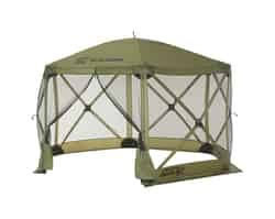 Clam Quick-Set Green Polyester 6 Sided 12 ft. W x 12 ft. L Hub Screen Canopy