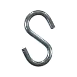 Ace Small Zinc-Plated Silver Steel 3-1/4 in. L S-Hook 2 pk 240 lb.