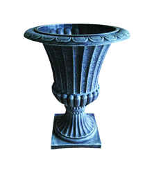 Infinity 21-1/4 in. H Gray Polyresin Grecian Urn Planter