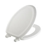 Mayfair Elongated White Molded Wood Toilet Seat