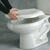 Mayfair Elongated White Vinyl Cushioned Toilet Seat