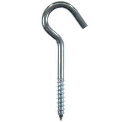 Ace Small Silver Steel 2.4375 in. L 45 lb. Ceiling Hook 3 pk
