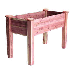Redy-Garden 32 in. H x 24 in. W x 32 in. H x 24 in. W x 48 in. L Red Raised Bed Cedar Elevated G