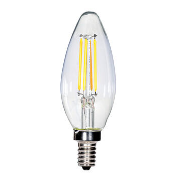 Satco C11 E12 (Candelabra) LED Bulb Warm White 40 Watt Equivalence 1 pk