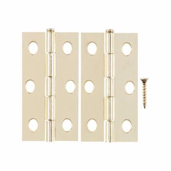 Ace 2.75 in. W X 2-1/2 in. L Bright Brass Brass Narrow Hinge 2 pk