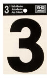 Hy-Ko 3 in. Black Vinyl Self-Adhesive Number 3 1 pc.