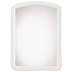 Erias 22 in. H x 16 in. W White Wall Mirror Plastic