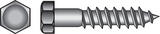 HILLMAN 5-1/2 in. L x 1/2 in. Hex Hot Dipped Galvanized Steel Lag Screw 25 pk