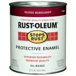 Rust-Oleum Stops Rust Indoor and Outdoor Gloss Burgundy Oil-Based Protective Paint 1 qt