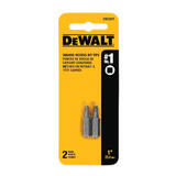 DeWalt 1 in. L x #1 Screwdriver Bit Heat-Treated Steel 2 pc. 1/4 in. Square Recess