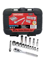 Craftsman Easy-To-Read 1/4 in. x 1/4 in. drive SAE 6 Point Socket Wrench Set 17 pc.