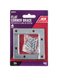 Ace 3 in. H x 3.75 in. W x 3 in. D Zinc Flat Corner Brace