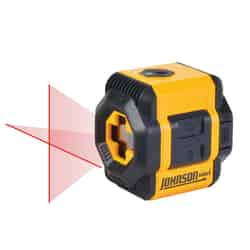 Johnson 2 beam Self Leveling Cross-Line Laser 2-1/2 in. L x 5-3/4 in. W Yellow Indoor and Outdoor