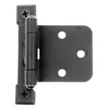 Acorn 2-5/8 in. W x 2-5/8 in. L Black Iron Self-Closing Hinge 2 pk