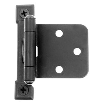 Acorn 2-5/8 in. W x 2-5/8 in. L Black Iron Self-Closing Hinge 2 pk